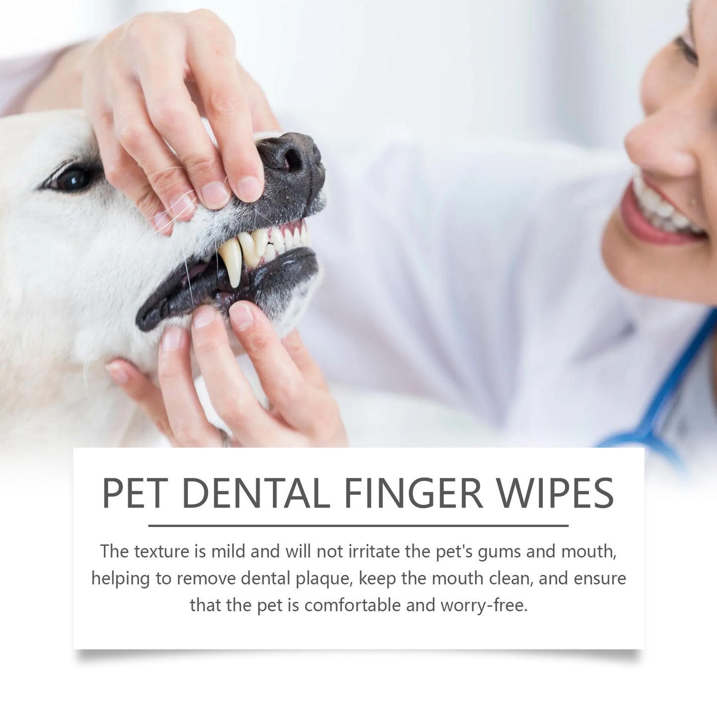 Dr. Paws Choice: Pet Care Finger Wipes for Dental, Ear, and Eye Hygiene. Grooming Cleaner