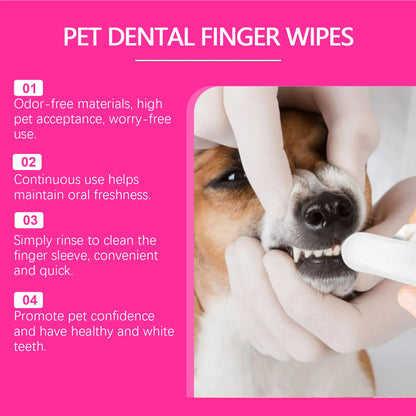 Dr. Paws Choice: Pet Care Finger Wipes for Dental, Ear, and Eye Hygiene. Grooming Cleaner