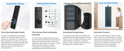 Tactical Vault Pro: Biometric Security Safe with Keypad & Rapid Access