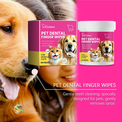 Dr. Paws Choice: Pet Care Finger Wipes for Dental, Ear, and Eye Hygiene. Grooming Cleaner