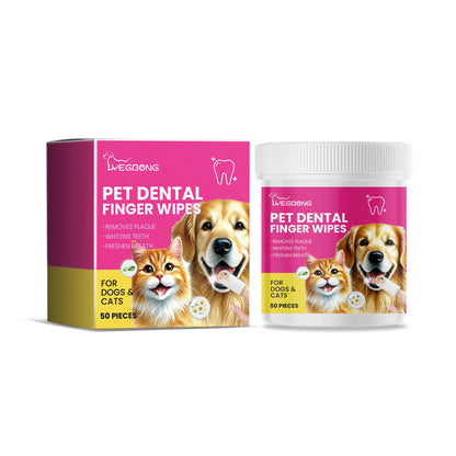 Dr. Paws Choice: Pet Care Finger Wipes for Dental, Ear, and Eye Hygiene. Grooming Cleaner